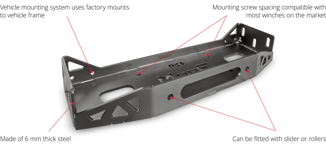 More 4×4 winch mounting plates